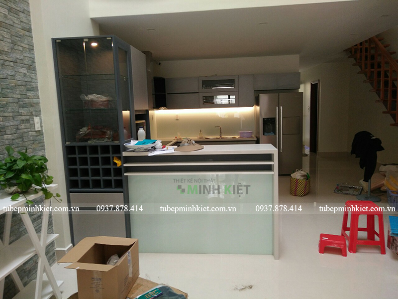 Tủ bếp đẹp hiện đại nhà chị Huyền - Thủ Đức CT001