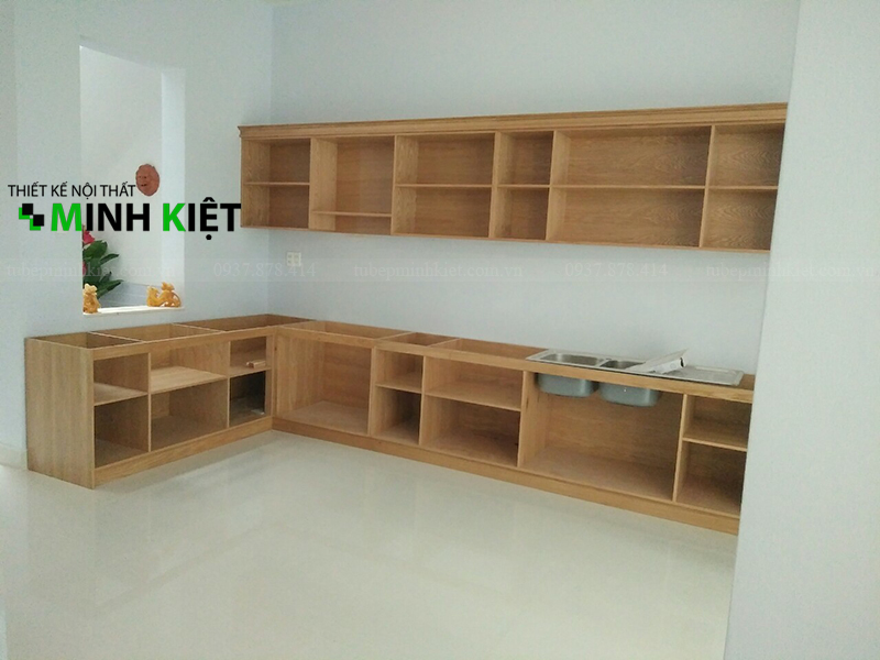 Tủ bếp gỗ nhà cô Viên