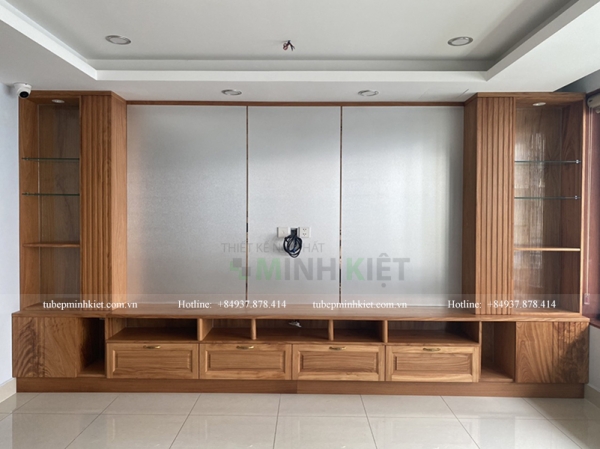 Nội thất tủ kệ tivi nhà anh HÓA CT116