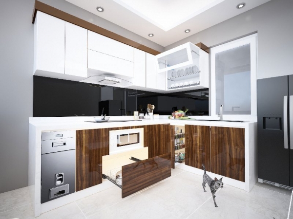 Tủ bếp acrylic AC012
