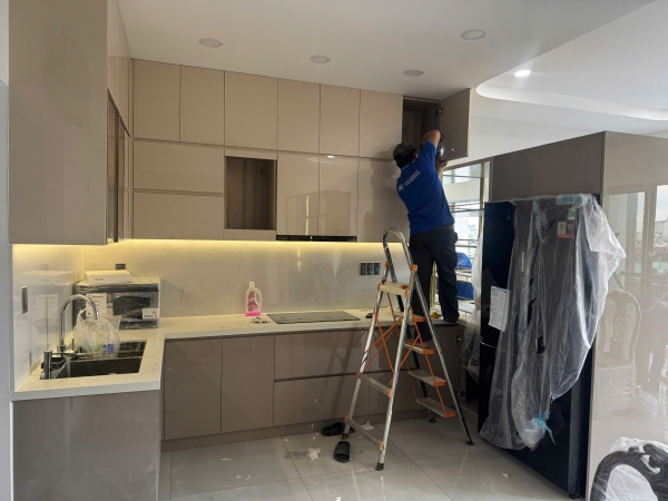 Tủ bếp đẹp nhà chị Ánh Thy CT130